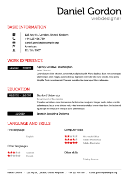 Resume template for Assistant