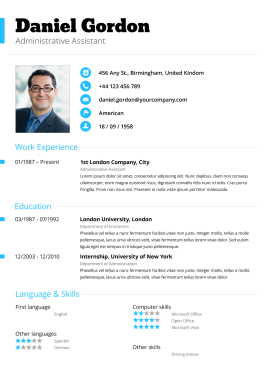 Resume template for Private educator, tutor